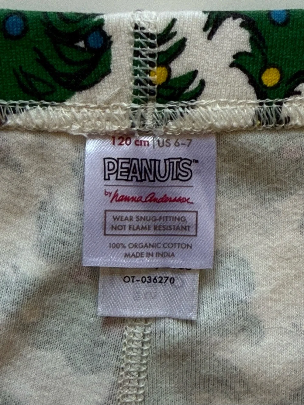 Hanna Andersson x Peanuts Kids Holiday HannaJams™ Pajama Set - Size 6-7